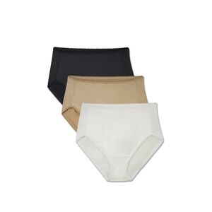Vanity Fair White and Tan Panties Intimates Sleepwear